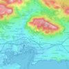 Toulon地形图、海拔、地势