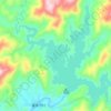 三河口水库地形图、海拔、地势