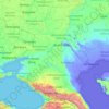 南部联邦管区地形图、海拔、地势
