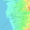 Surat District地形图、海拔、地势