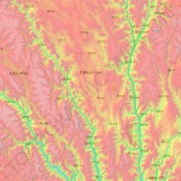 芒康县地形图、海拔、地势