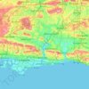 West Sussex地形图、海拔、地势