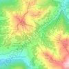 Sestriere地形图、海拔、地势