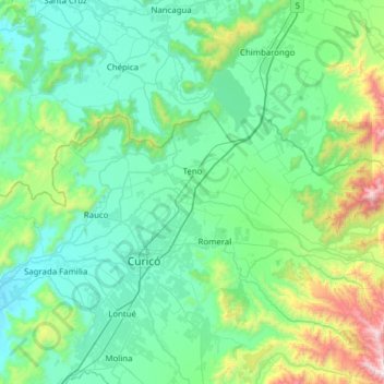 Teno地形图、海拔、地势