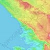的里雅斯特地形图、海拔、地势