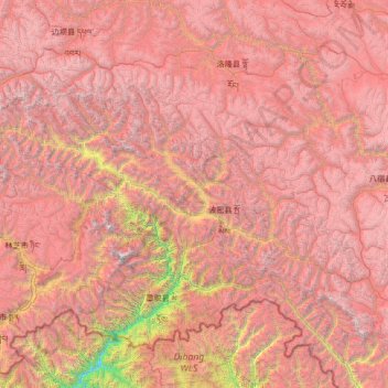 波密县地形图、海拔、地势