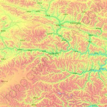 比如县地形图、海拔、地势