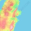 圣约翰斯地形图、海拔、地势