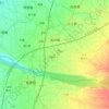 溪州鄉地形图、海拔、地势