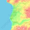 Safi آسفي地形图、海拔、地势