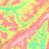 沙子镇地形图、海拔、地势