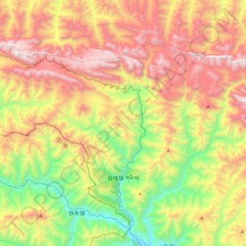益哇镇地形图、海拔、地势