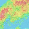 广岛县地形图、海拔、地势