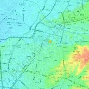東区地形图、海拔、地势