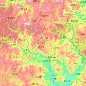 寿宁县地形图、海拔、地势