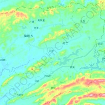 高岚乡地形图、海拔、地势