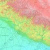 Uttarakhand地形图、海拔、地势