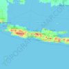 爪哇岛地形图、海拔、地势