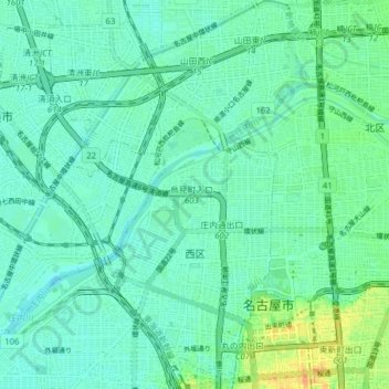 西区地形图、海拔、地势