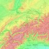 瑞士地形图、海拔、地势