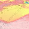 塔克拉玛干沙漠地形图、海拔、地势