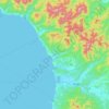 乙部町地形图、海拔、地势