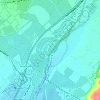 Lac de la Forestière地形图、海拔、地势