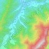 南江村地形图、海拔、地势