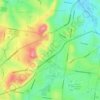 克罗伊登地形图、海拔、地势