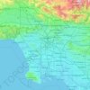 洛杉矶地形图、海拔、地势