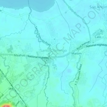 Santo Domingo地形图、海拔、地势