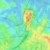 Sydney CBD地形图、海拔、地势