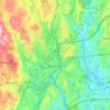 Worcester地形图、海拔、地势