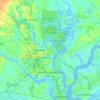 North Charleston地形图、海拔、地势