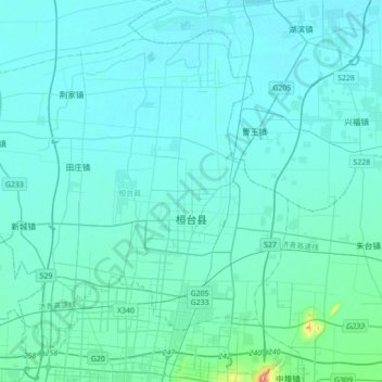桓台县地形图、海拔、地势