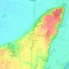 Podelzig地形图、海拔、地势