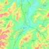 梅江镇地形图、海拔、地势