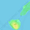 新城島地形图、海拔、地势