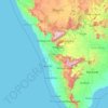 Kerala地形图、海拔、地势