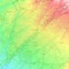 塔什干地形图、海拔、地势