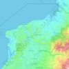 Esmeraldas地形图、海拔、地势