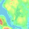 Bucksport (CDP)地形图、海拔、地势