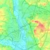 Worcester地形图、海拔、地势