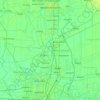 巴春他尼府地形图、海拔、地势