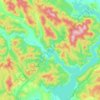 镜泊湖地形图、海拔、地势