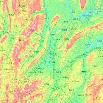 秀山土家族苗族自治县地形图、海拔、地势