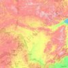 Амурская область地形图、海拔、地势