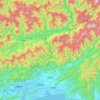 香美市地形图、海拔、地势