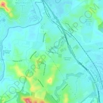 Yatala地形图、海拔、地势