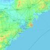青岛市地形图、海拔、地势